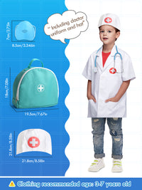 Doctor Kit for Kids Realistic, 36PCS Kids Doctor Kit Wooden, Doctor Pretend Playset