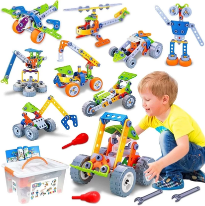 10 in 1 STEM Toys for 5 6 7 8+ Year Old Boy Birthday Gifts Building Toys for Kids Ages 4-8 Educational Stem Activities for Boys 4-6 8-10 Construction Creative Games Christmas Idea Gift