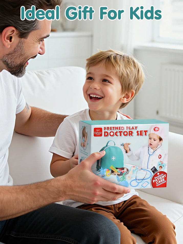 Doctor Kit for Kids Realistic, 36PCS Kids Doctor Kit Wooden, Doctor Pretend Playset