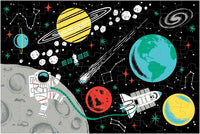 Outer Space – 100 Piece Glow in the Dark Jigsaw Puzzle with a Fun Scene of Planets and Stars and Hidden Details in the Dark